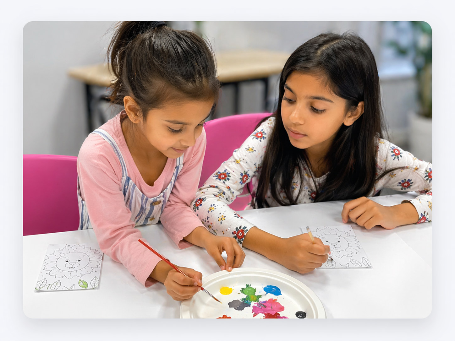 Students participating in an after school program